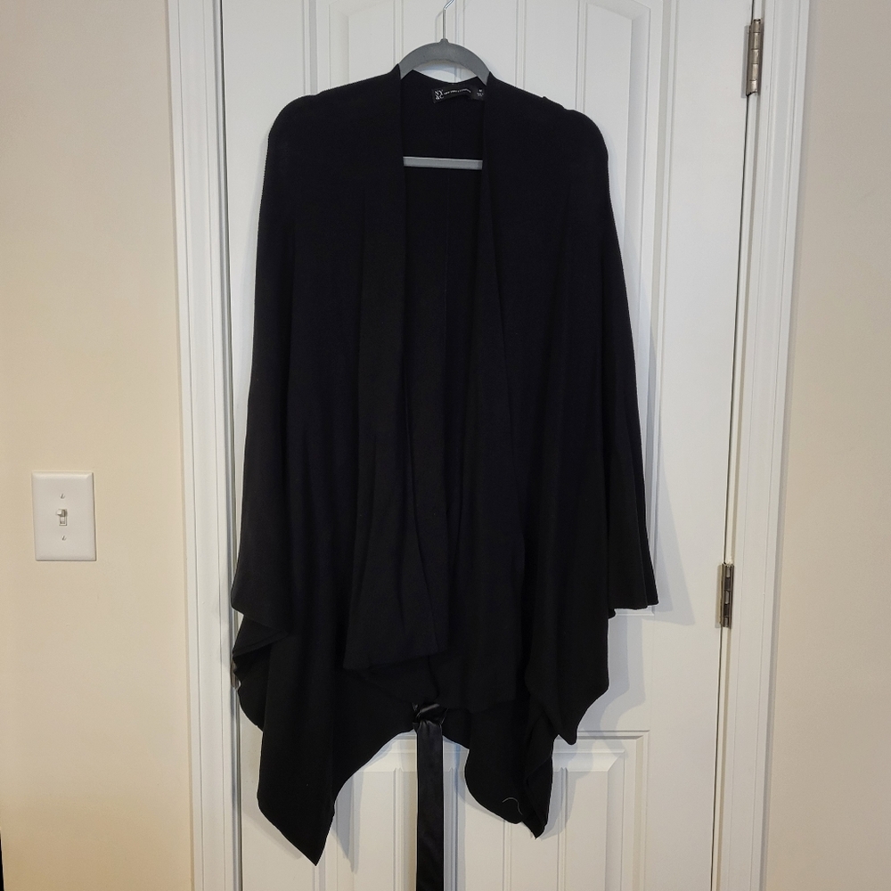 Black Drape with faux leather belt